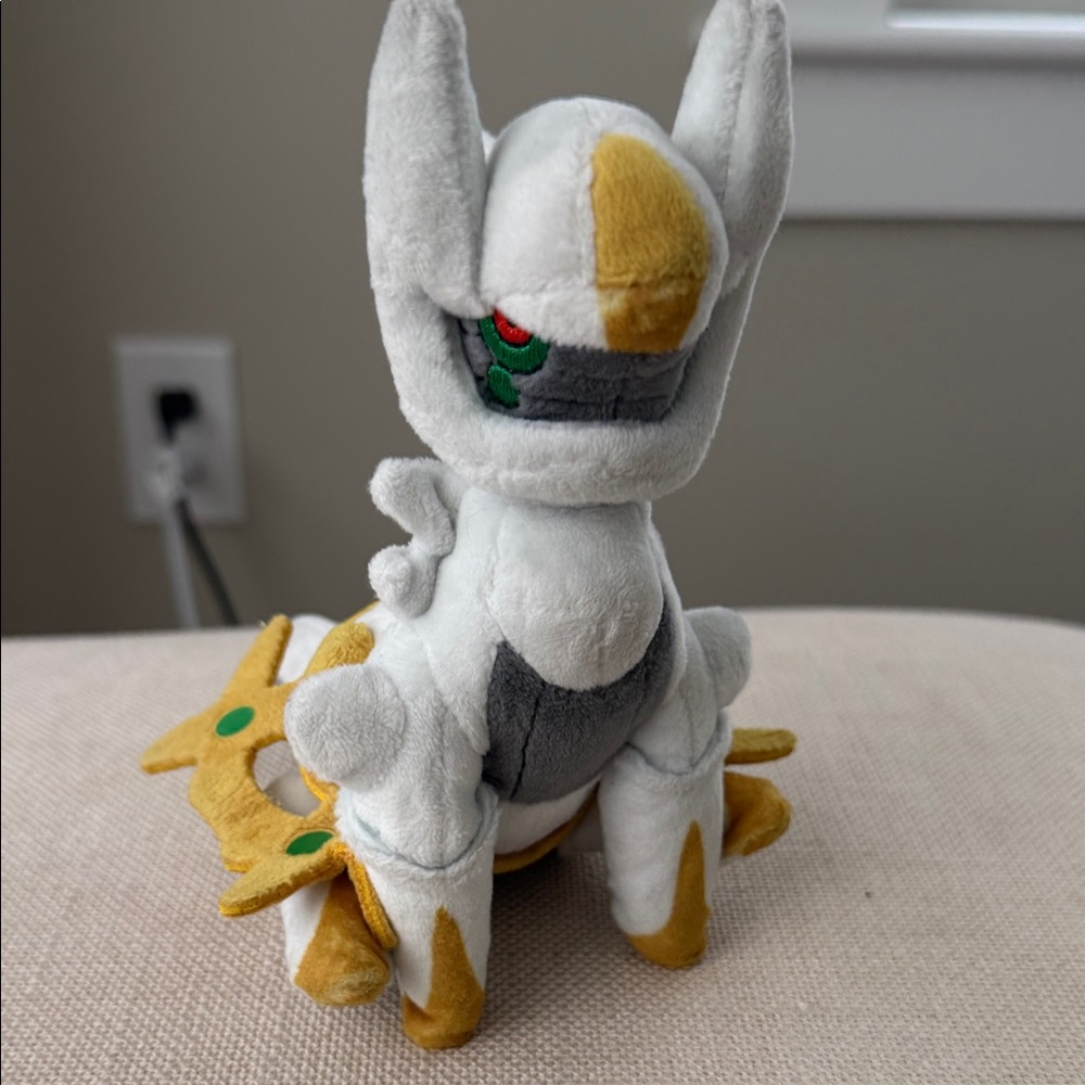 Pokemon Arceus Plush White Gray Gold Stuffed Toy